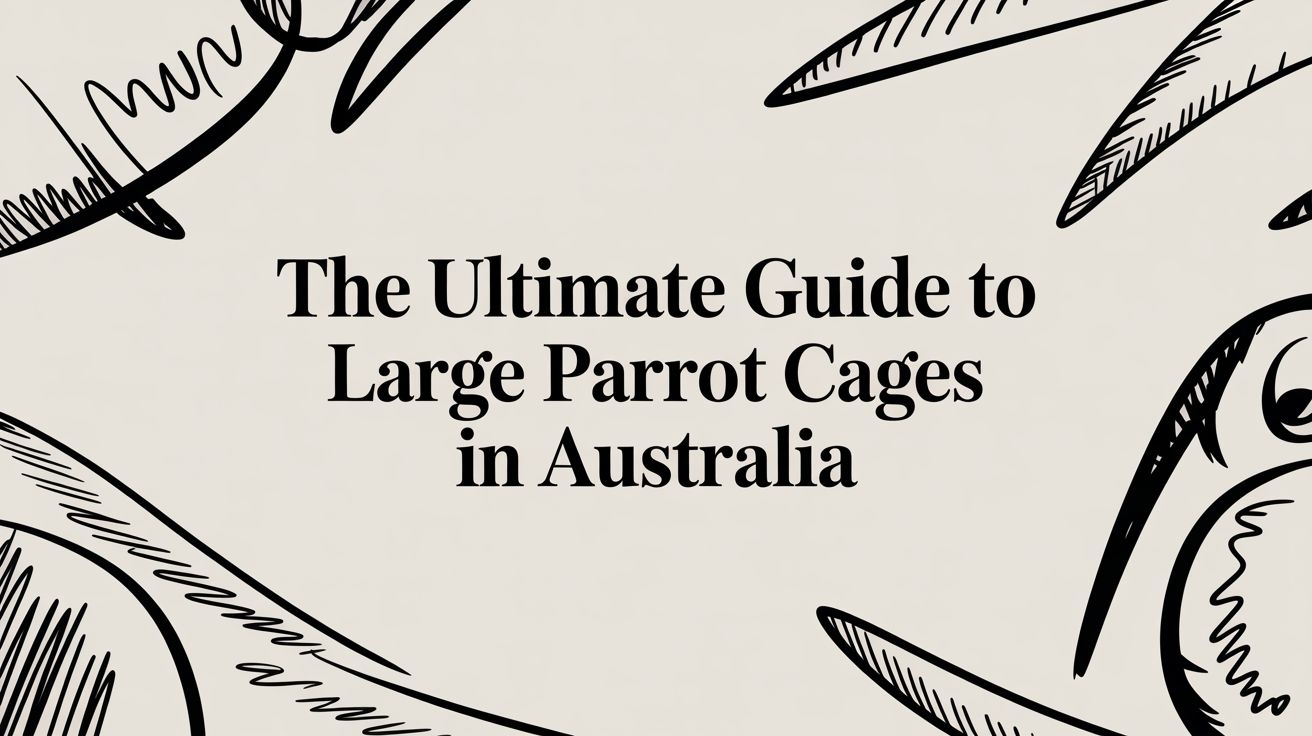 Illustration of Large Parrot Cage Stands With Bell