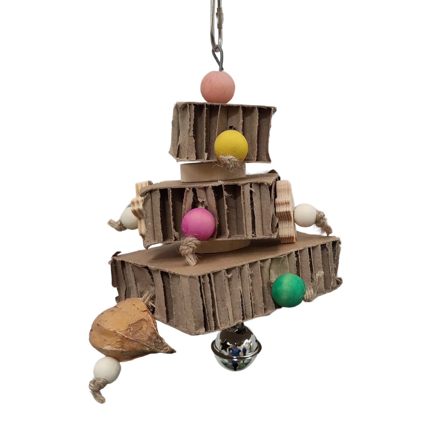 Cardboard Tower Bird Toy Lou Lou Bells Bird Toys
