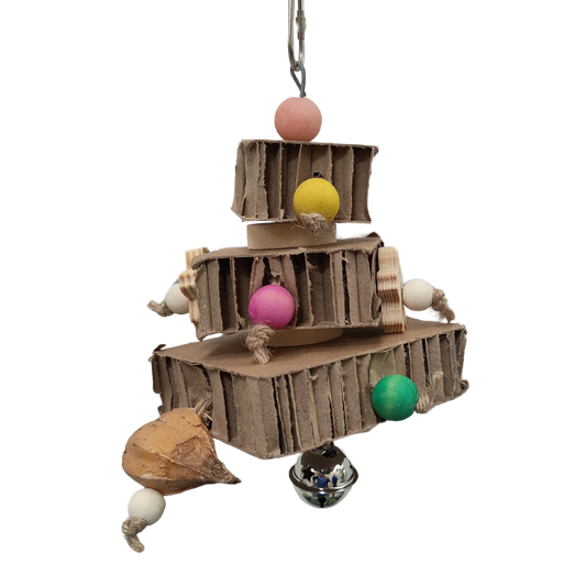 Cardboard Tower Bird Toy Lou Lou Bells Bird Toys