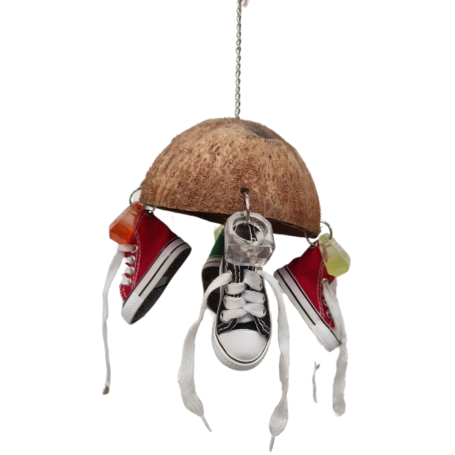 4 Shoes Coconut Bird Toy Lou Lou Bells Bird Toys