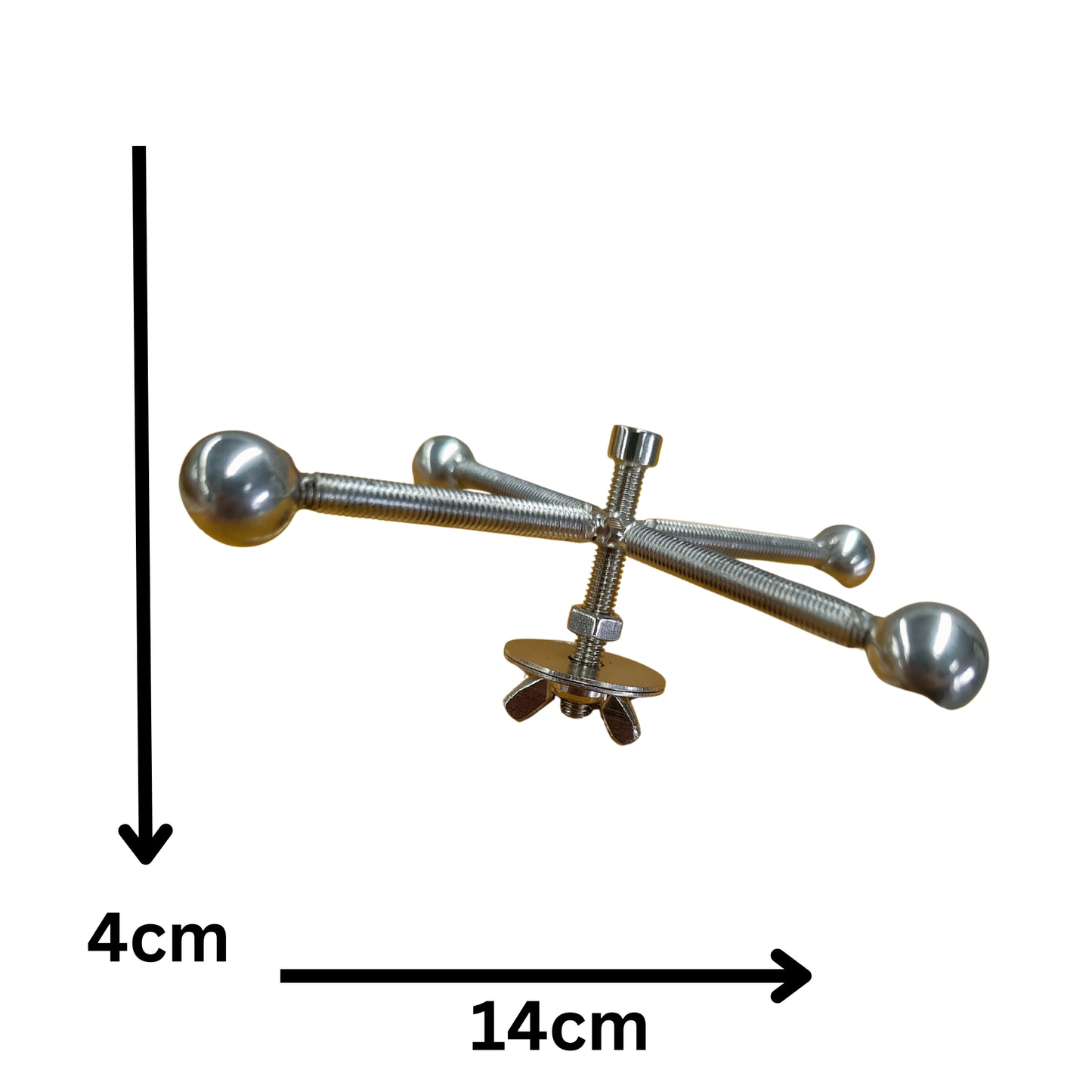 side measurement of the 4 way spinner bird toy