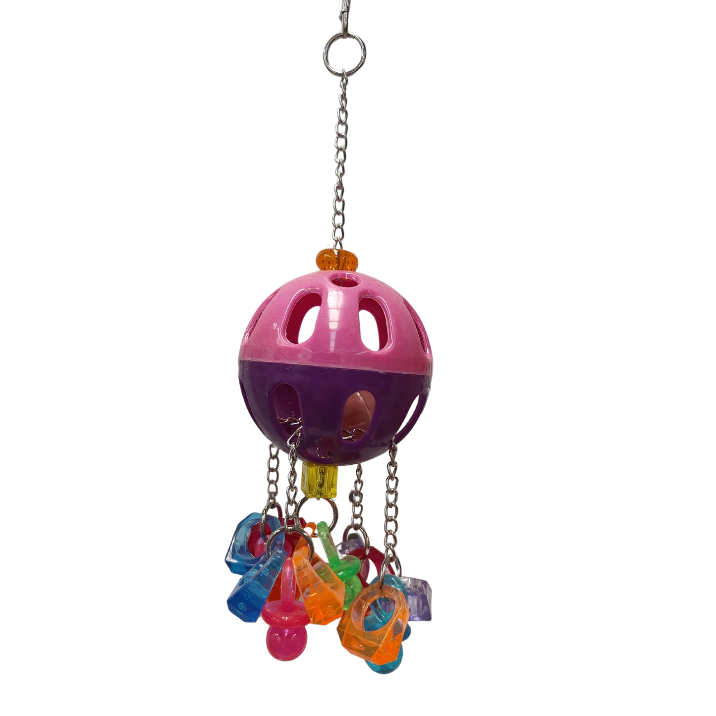 Ball with Pull Rings and Dummies Bird Toy Lou Lou Bells Bird Toys