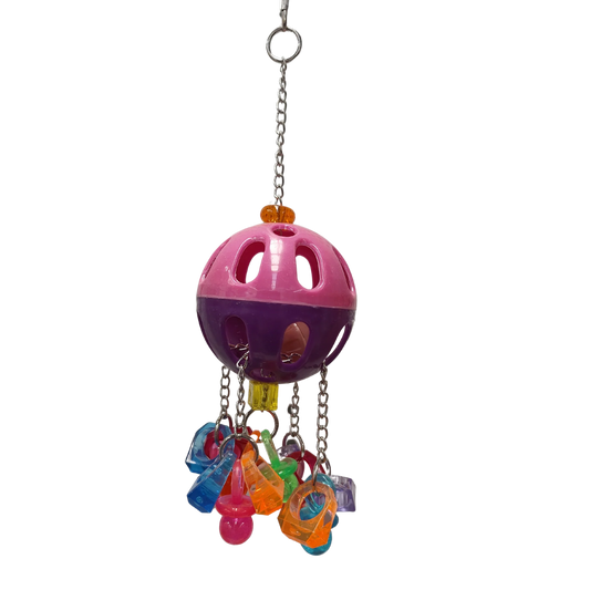 Ball with Pull Rings and Dummies Bird Toy Lou Lou Bells Bird Toys