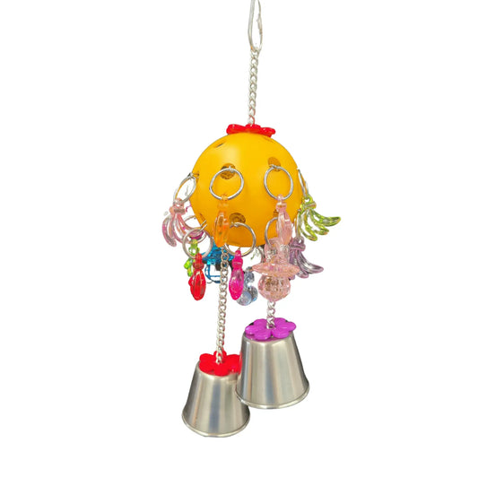 pull chain ball bird toy