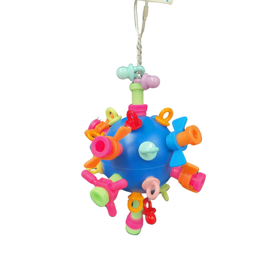 ball with lots of spinners bird toy