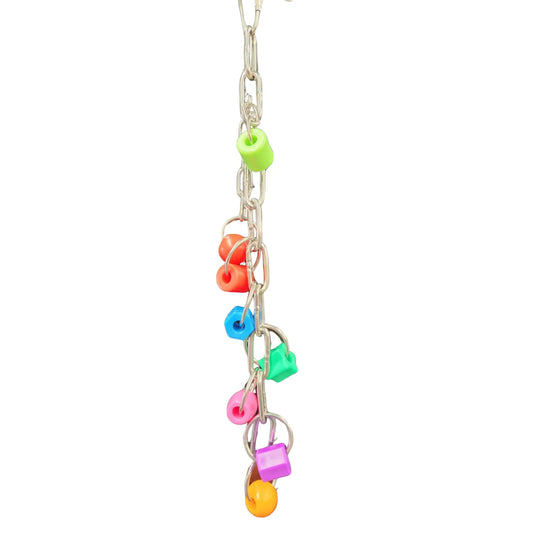 chain with big beads bird toy