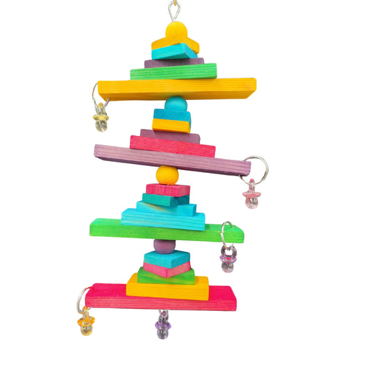 block up coloured bird toy