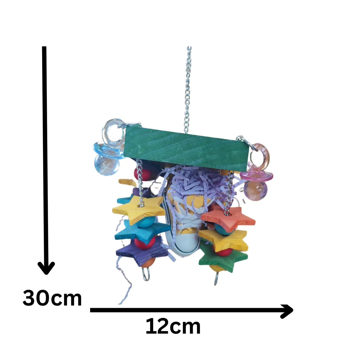 Block with Shoe and Stars Bird Toy Lou Lou Bells Bird Toys