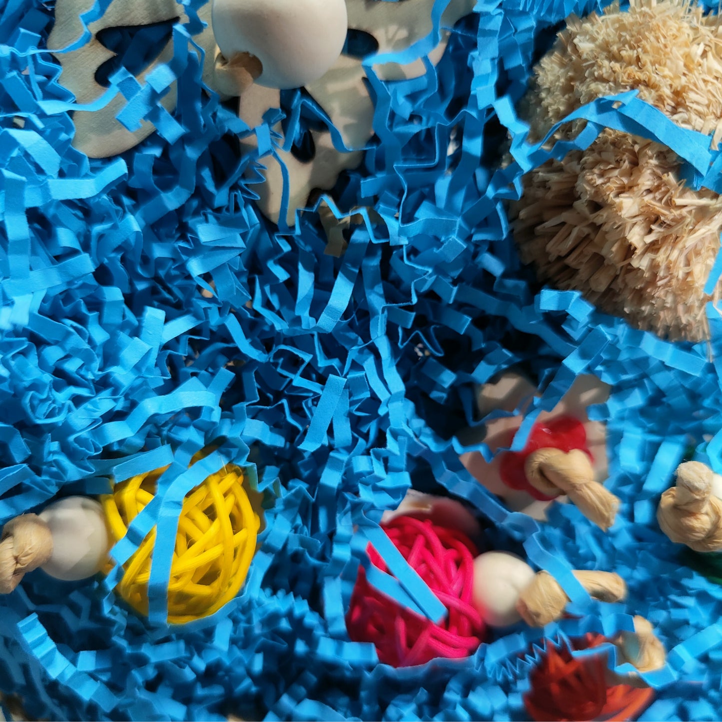 Blue Round Mat Lou Lou Bells Bird Toys