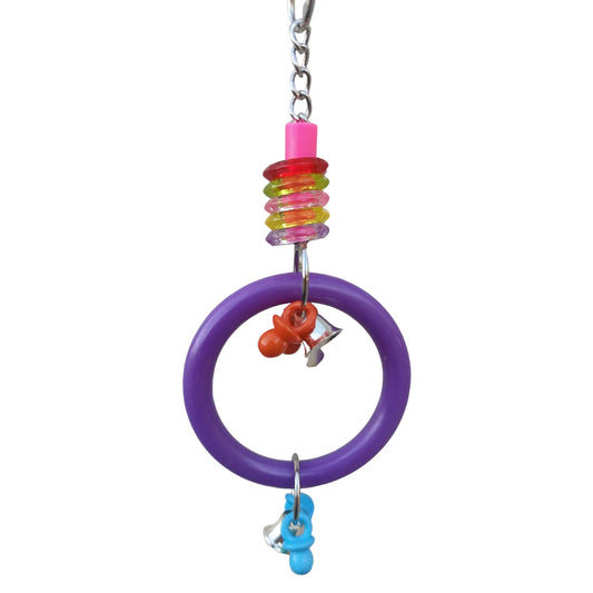 ring with dummies bells and things bird toy
