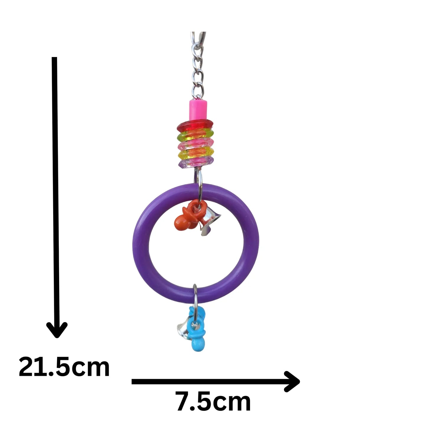 Budgie Ring with Things Bird Toy Lou Lou Bells Bird Toys