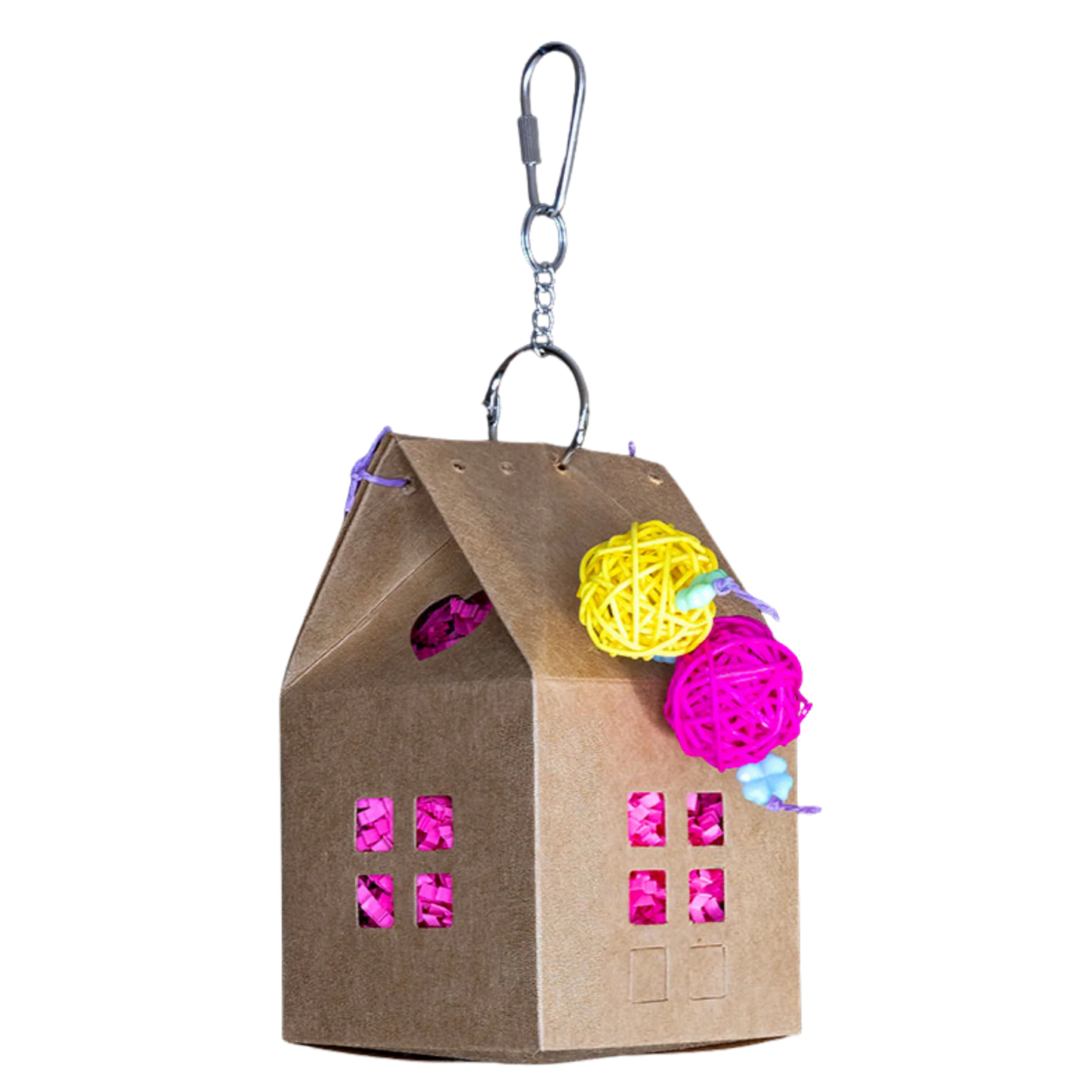 Cardboard House Bird Toy Lou Lou Bells Bird Toys