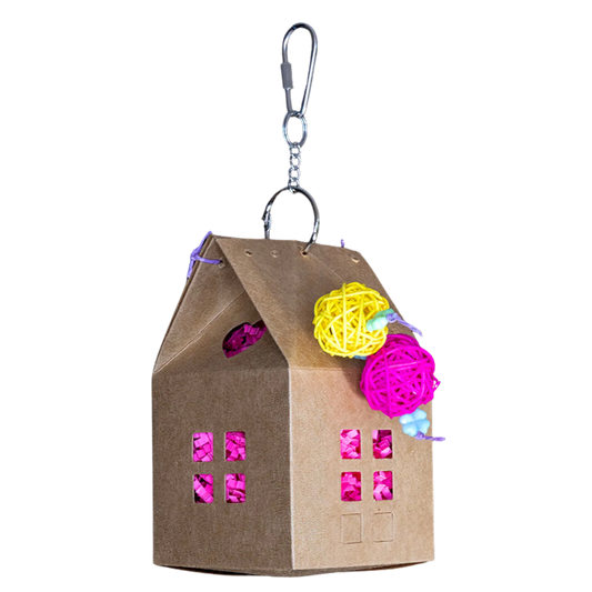 Cardboard House Bird Toy Lou Lou Bells Bird Toys