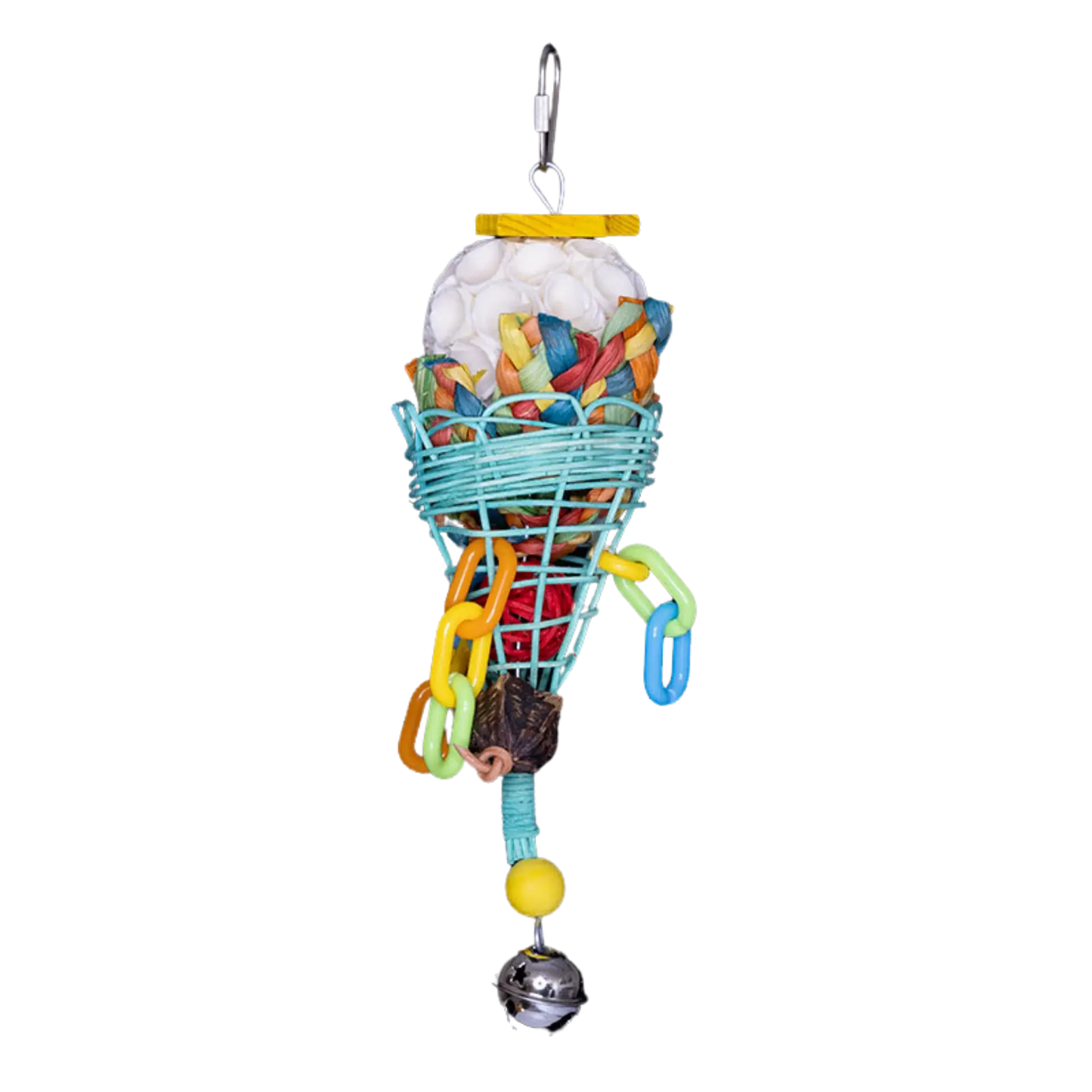 Coloured Cone Bird Toy