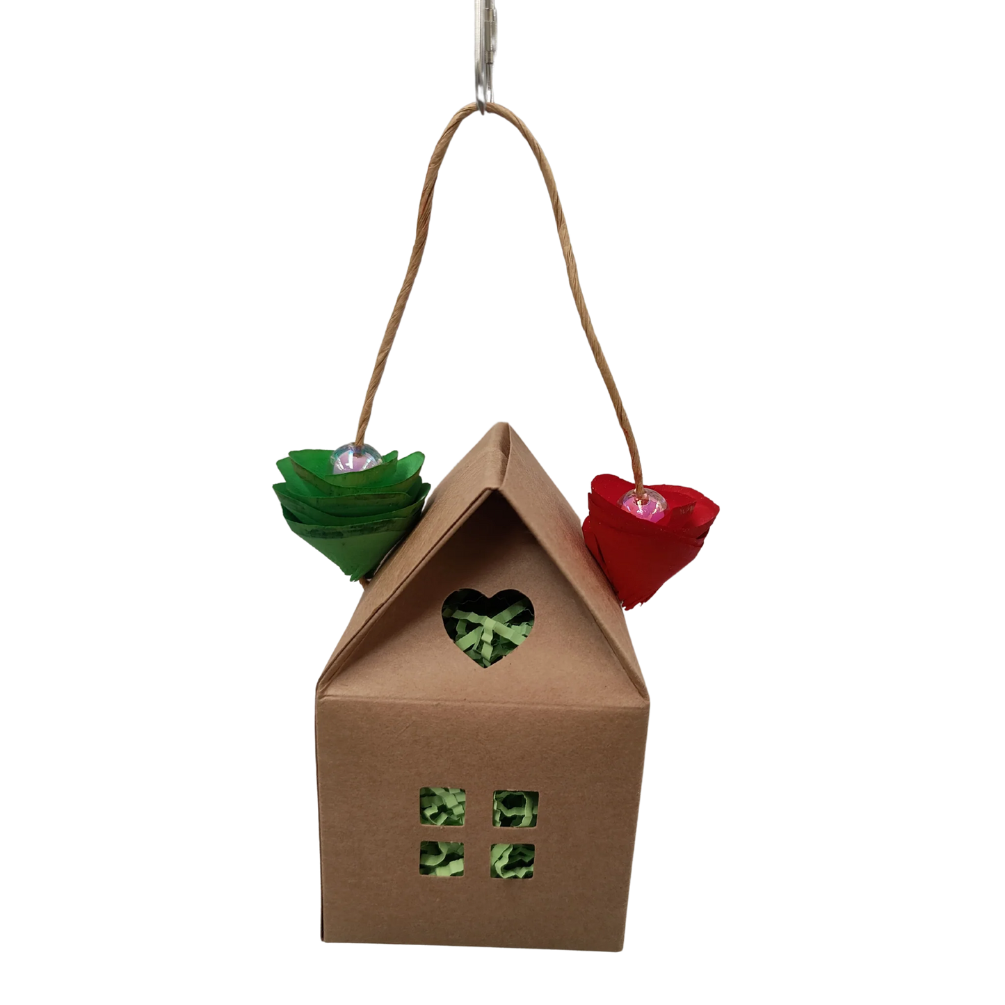 Cardboard House Bird Toy Lou Lou Bells Bird Toys