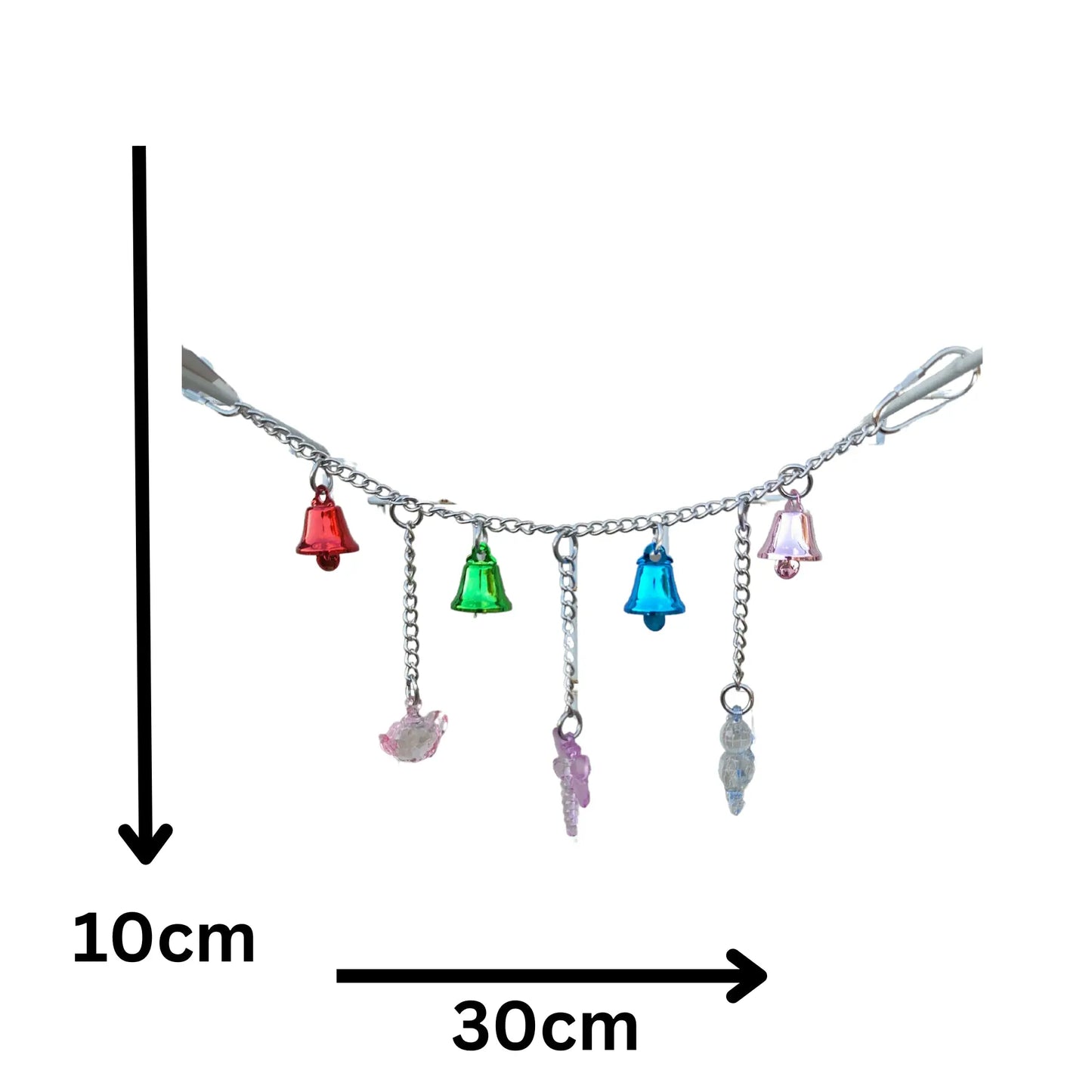 Chain with Bells and Assorted Beads Bird Toys Lou Lou Bells Bird Toys