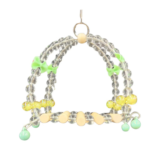 Swing that looks like cinderellas carriage bird toy