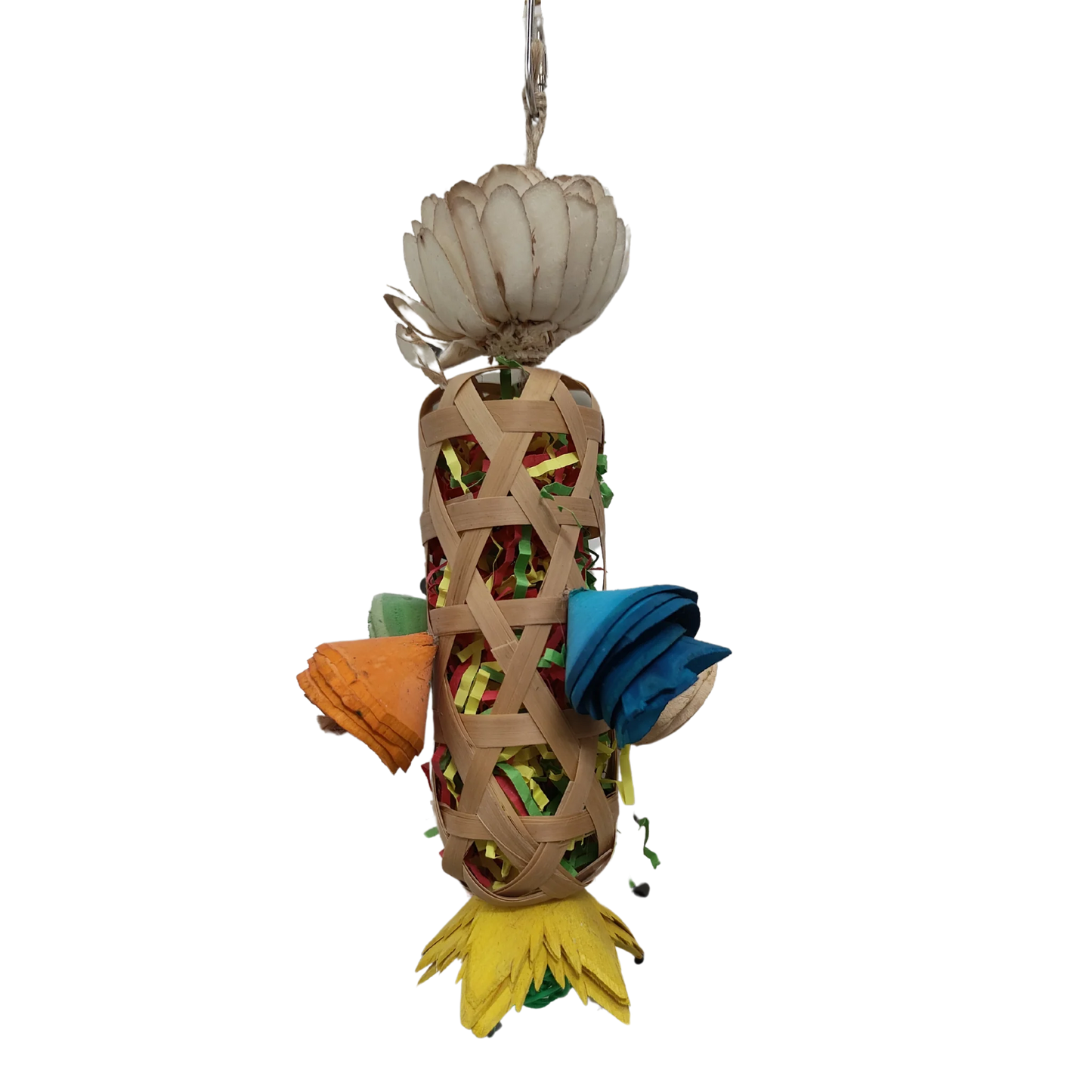 Coloured Flower Tower Bird Toy Lou Lou Bells Bird Toys