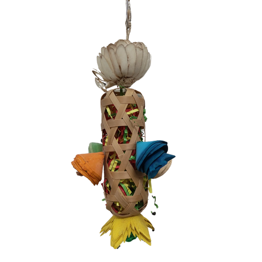 Coloured Flower Tower Bird Toy Lou Lou Bells Bird Toys