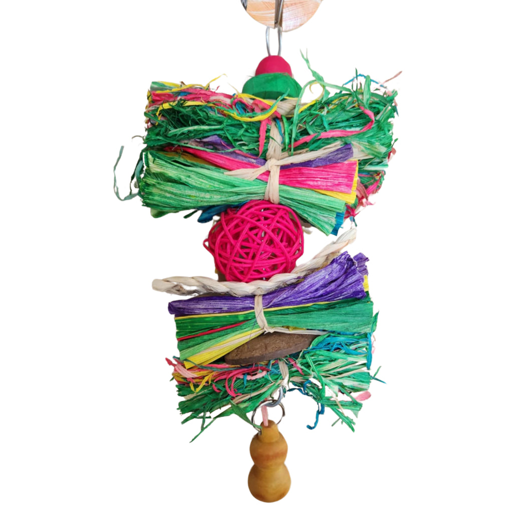 Coloured Shred Bird Toy Lou Lou Bells Bird Toys
