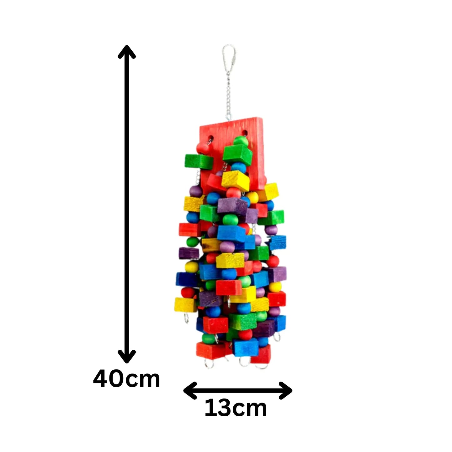 Coloured Wooden Block Mania Bird Toy Lou Lou Bells Bird Toys