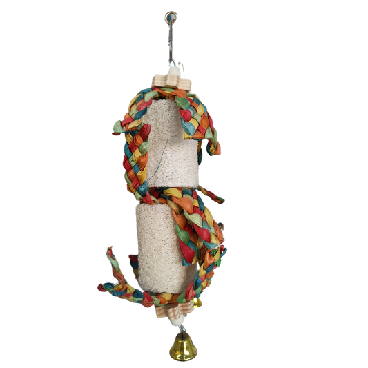 Double Lufa Rolls Bird Toy Lou Lou Bells Bird Toys