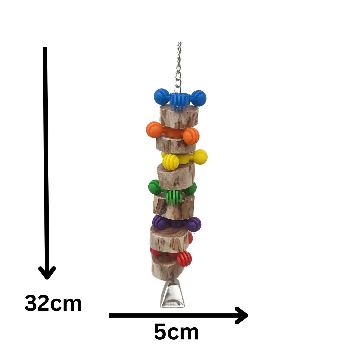 Double Six with a Cow Bell Bird Toy Lou Lou Bells Bird Toys