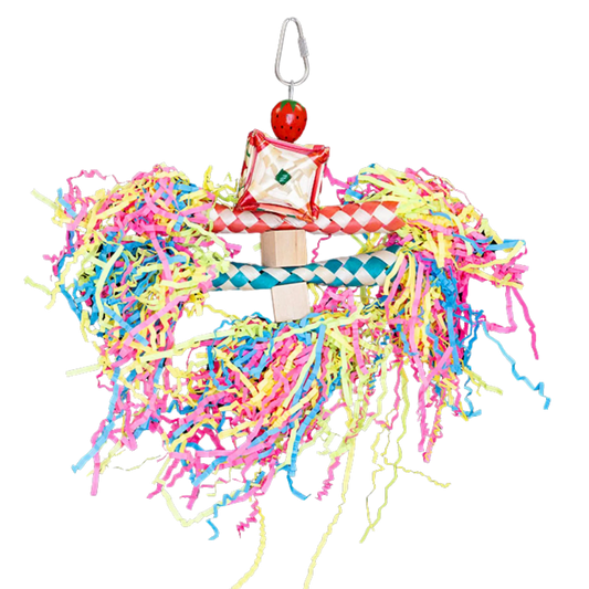 Filled Finger Traps Bird Toy
Designed for small to medium-sized birds, this shreddable toy features finger traps filled with paper—perfect for pulling, chewing, and hours of fun.
Size: 25 cm x 25 cm