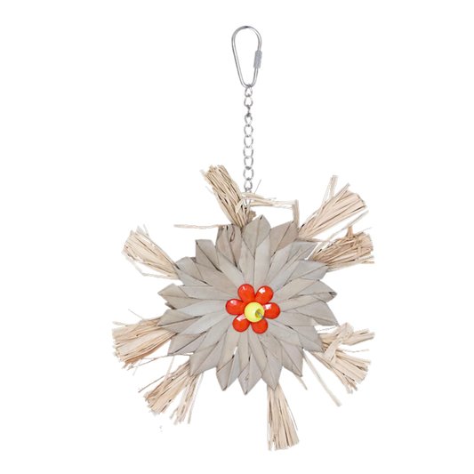 The Flower Power Bird Toy is the perfect way to add beauty and enrichment to your bird’s space. Whether they’re shredding the palm leaves or exploring the colourful flowers, your bird will be blooming with happiness in no time.