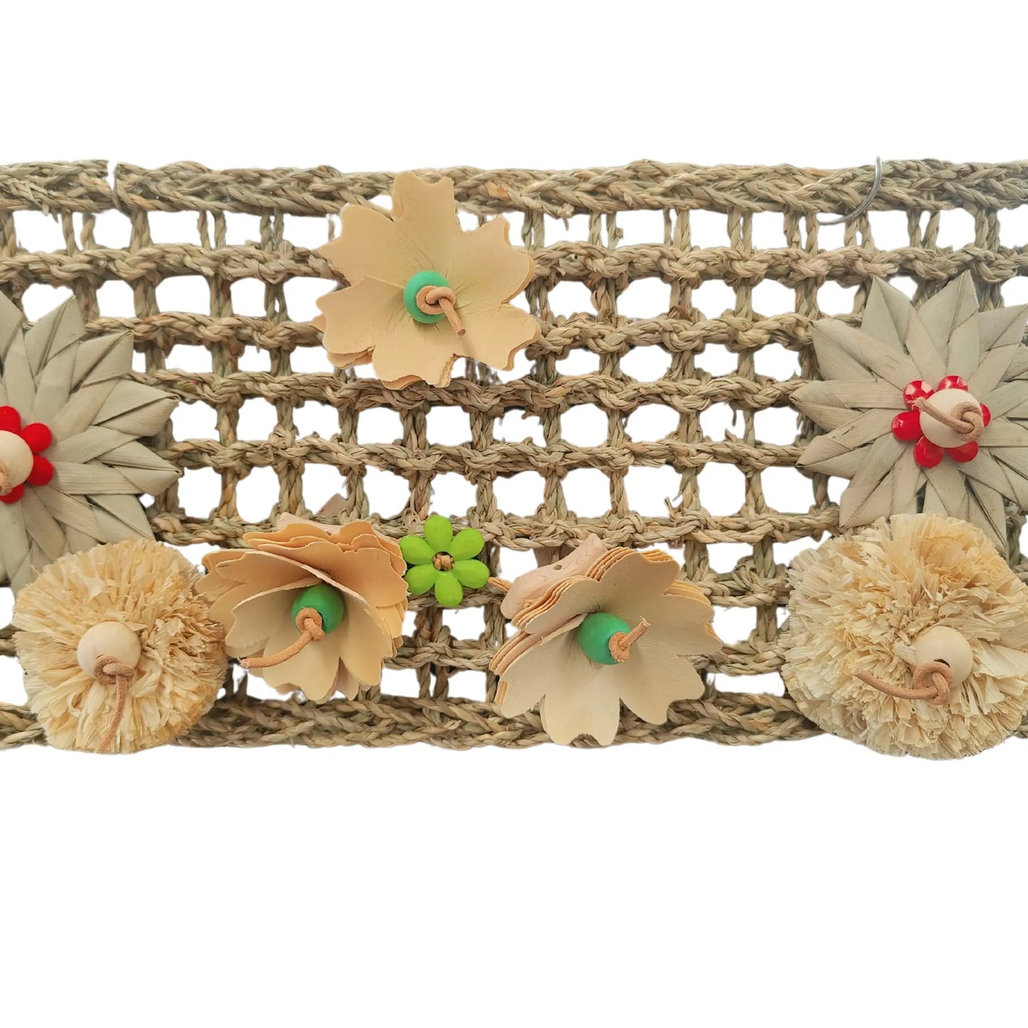 close up flower mat bird toy