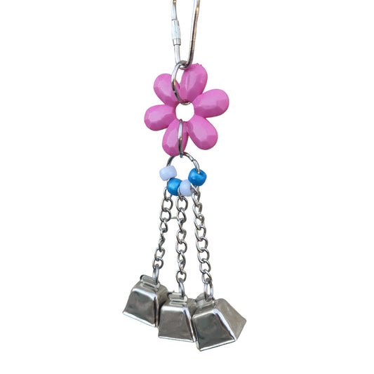 Flower with 3 Cow Bells Bird Toys Lou Lou Bells Bird Toys