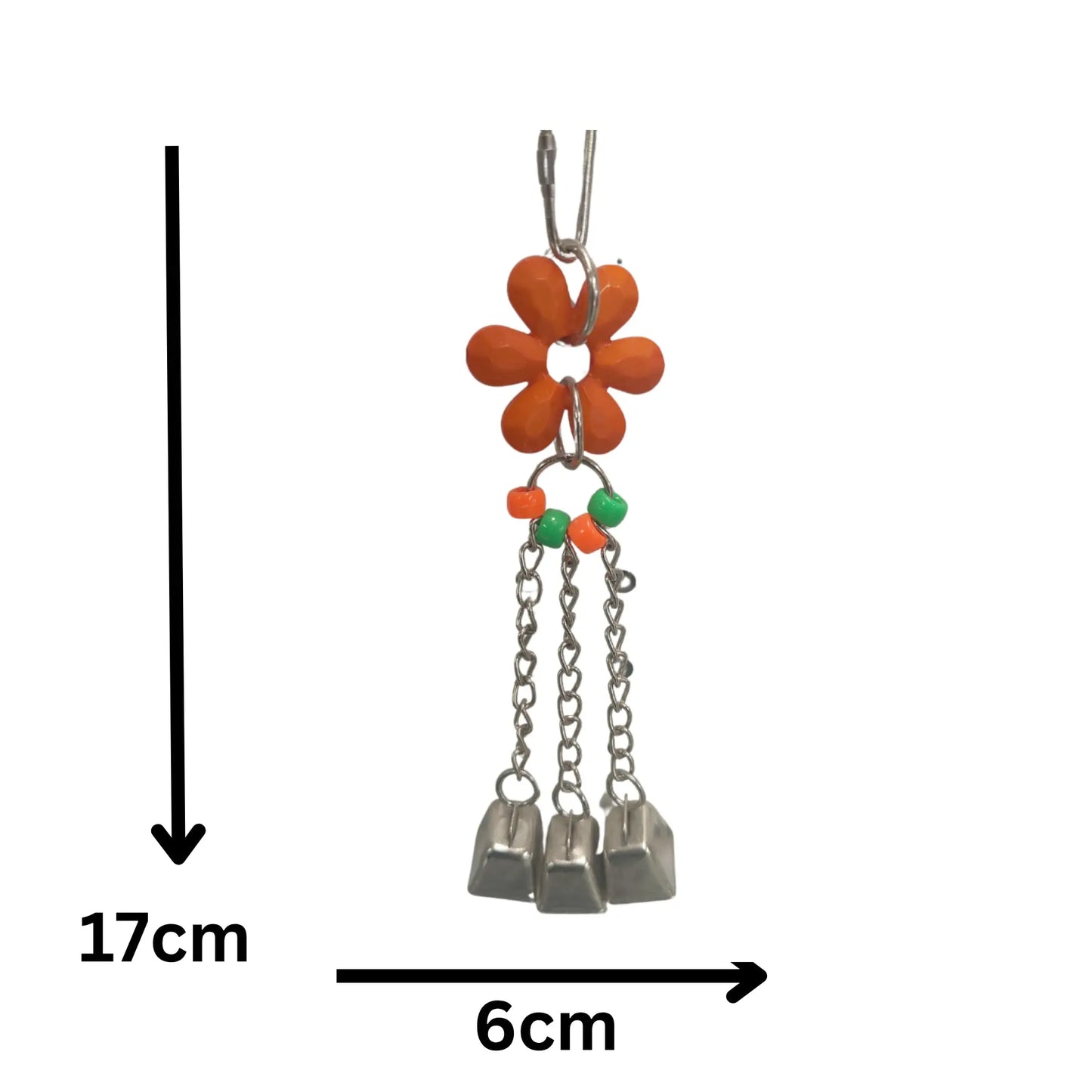 Flower with 3 Cow Bells Bird Toys Lou Lou Bells Bird Toys