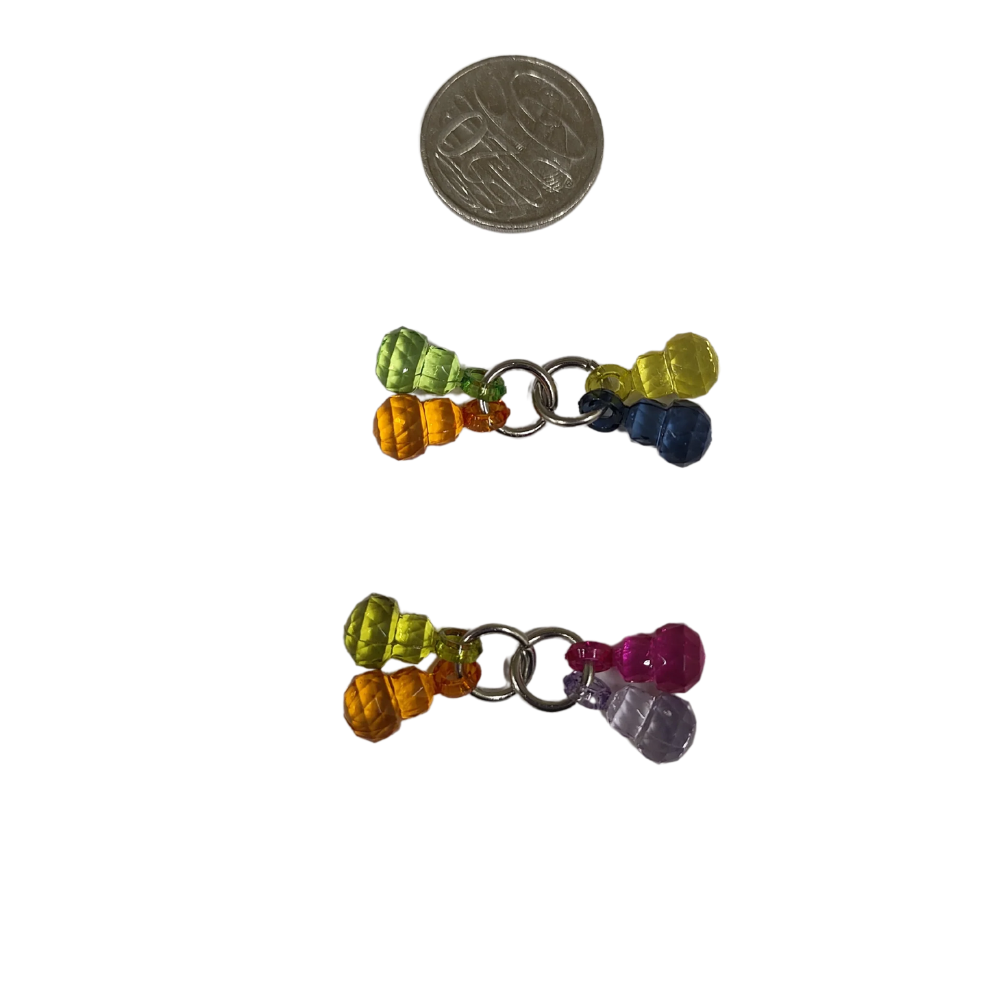 4 Diamond Dummies Foot Toy x 4 Lou Lou Bells Bird Toys