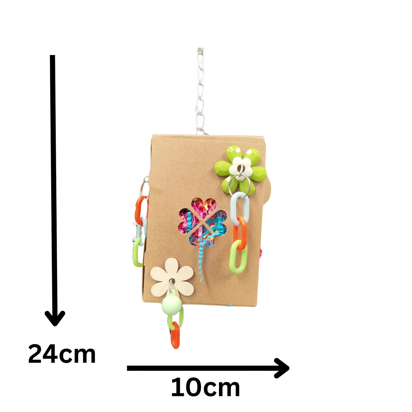 Fun Chew Box Small With Flowers Bird Toy Lou Lou Bells Bird Toys