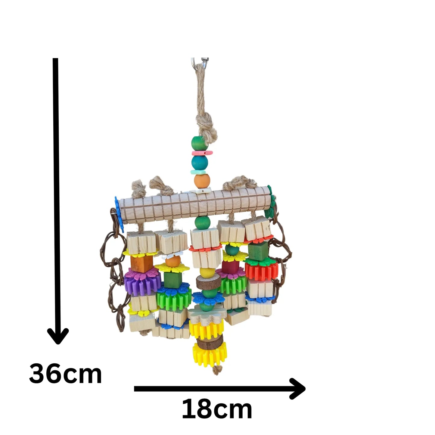 Groovy Blocks and Gears Bird Toys Lou Lou Bells Bird Toys