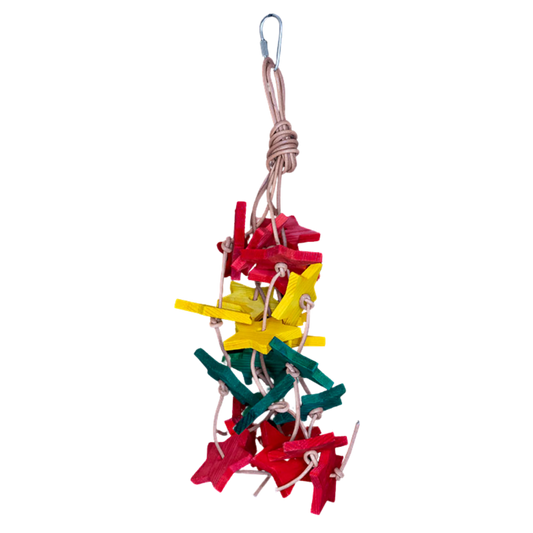 Hanging Coloured Stars Bird Toy Lou Lou Bells Bird Toys