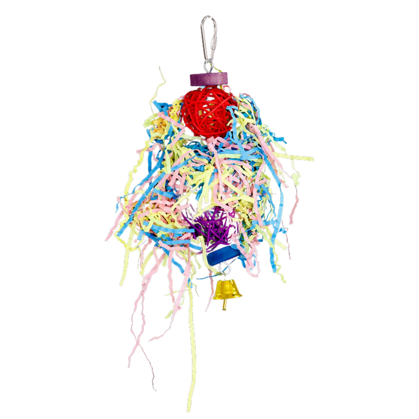 Hanging Overfilled Cane Balls Bird Toys Lou Lou Bells Bird Toys