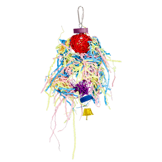 Hanging Overfilled Cane Balls Bird Toys Lou Lou Bells Bird Toys