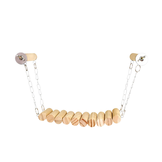 Hanging Wooden Bridge Bird Toy Lou Lou Bells Bird Toys