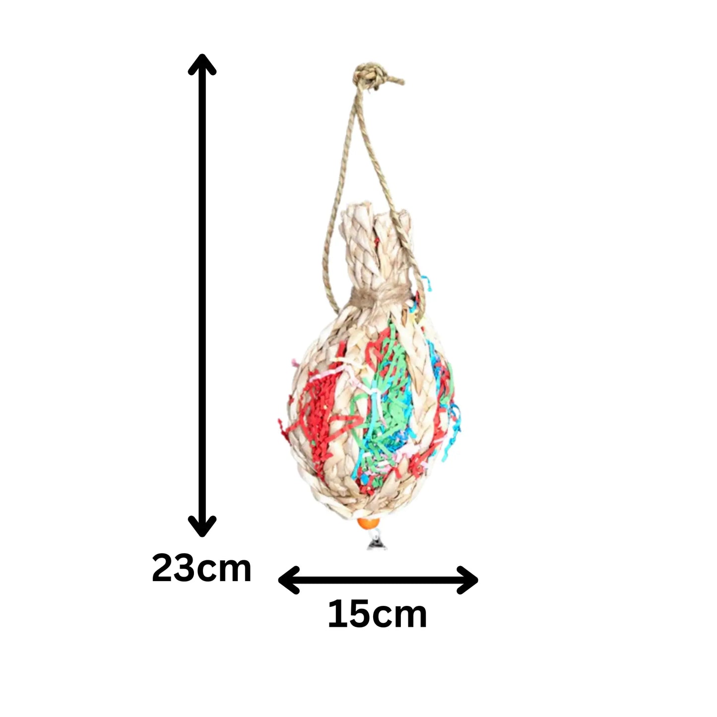 Hanging Bag Shredable Bird Toy Lou Lou Bells Bird Toys
