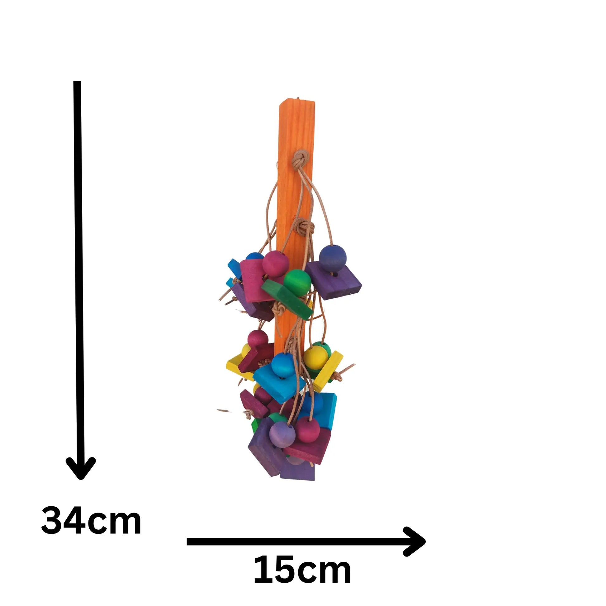 Hanging Colour Wood Bird Toy Lou Lou Bells Bird Toys