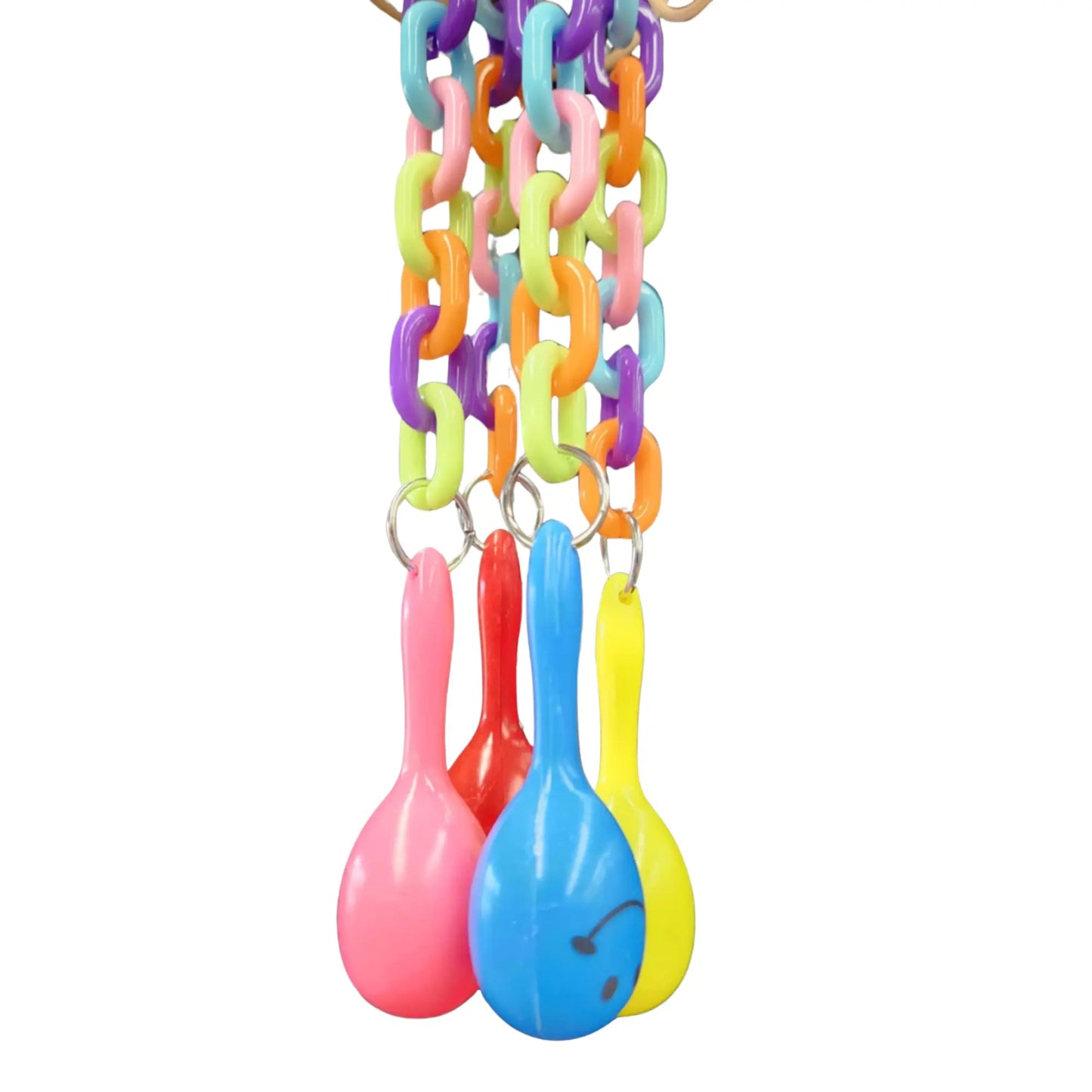 close up of the four maracas hanging