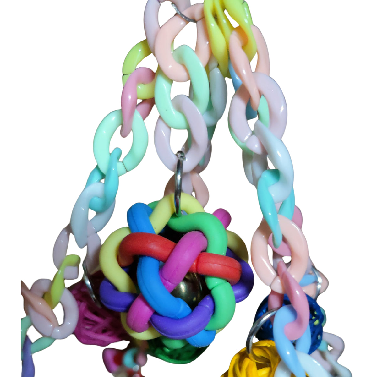 Hanging Mat with Cane Ball Bird Toy Lou Lou Bells Bird Toys