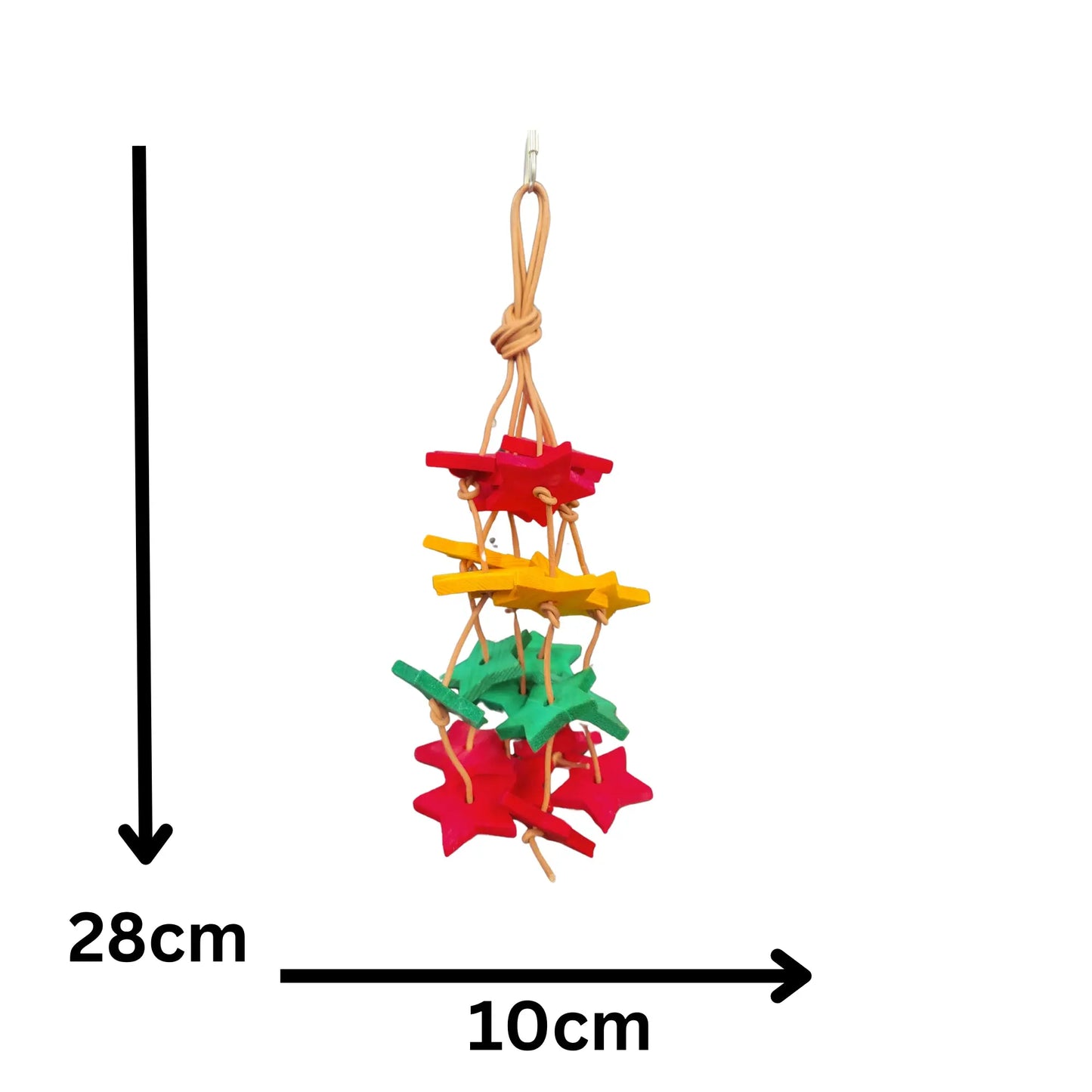 Hanging Coloured Stars Bird Toy Lou Lou Bells Bird Toys