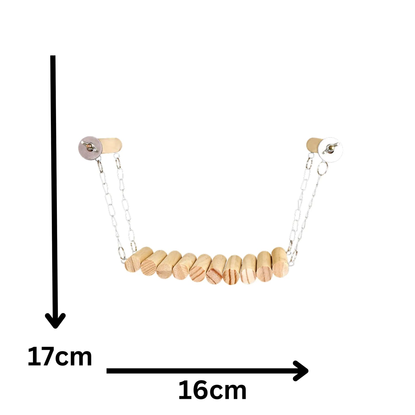 Hanging Wooden Bridge Bird Toy Lou Lou Bells Bird Toys