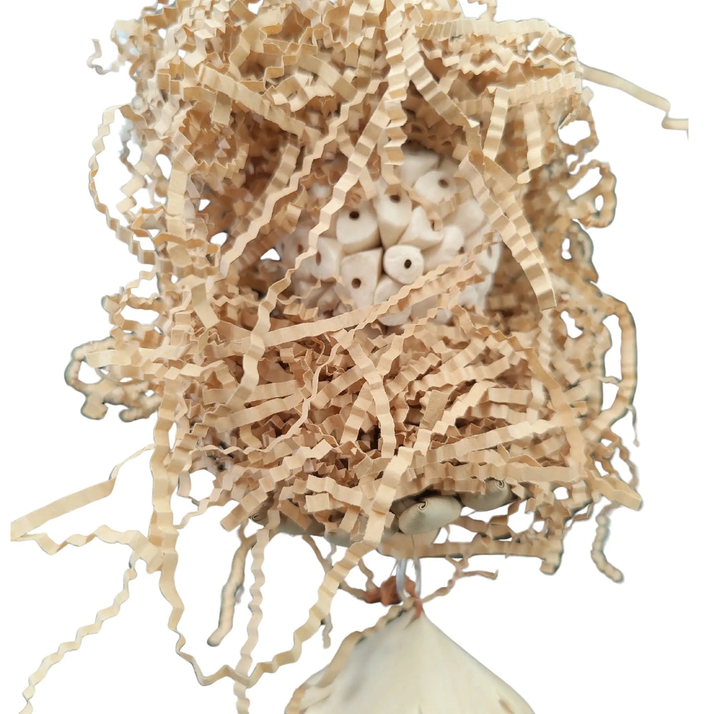 close up 2 of hidden sola ball bird toy