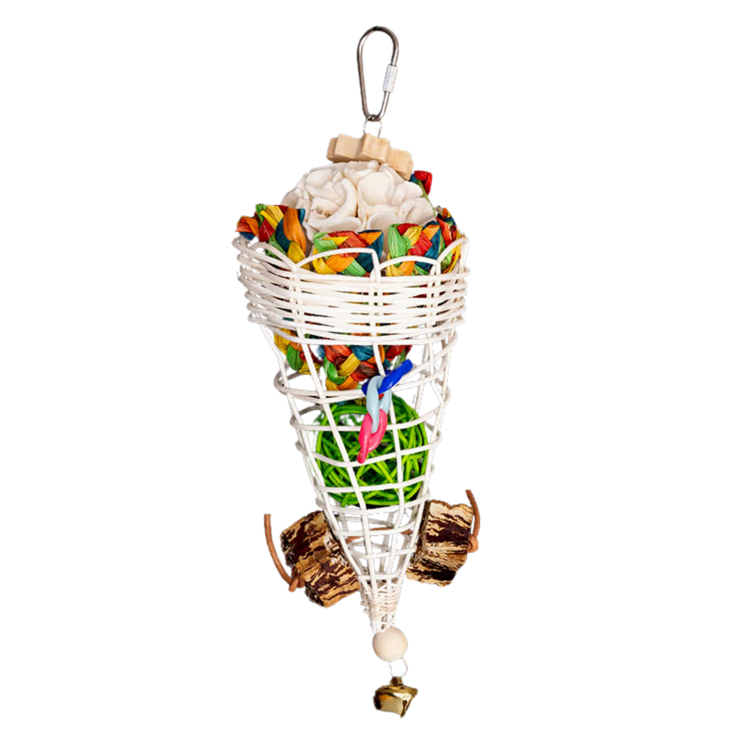 Ice Cream Cone Bird Toy Lou Lou Bells Bird Toys