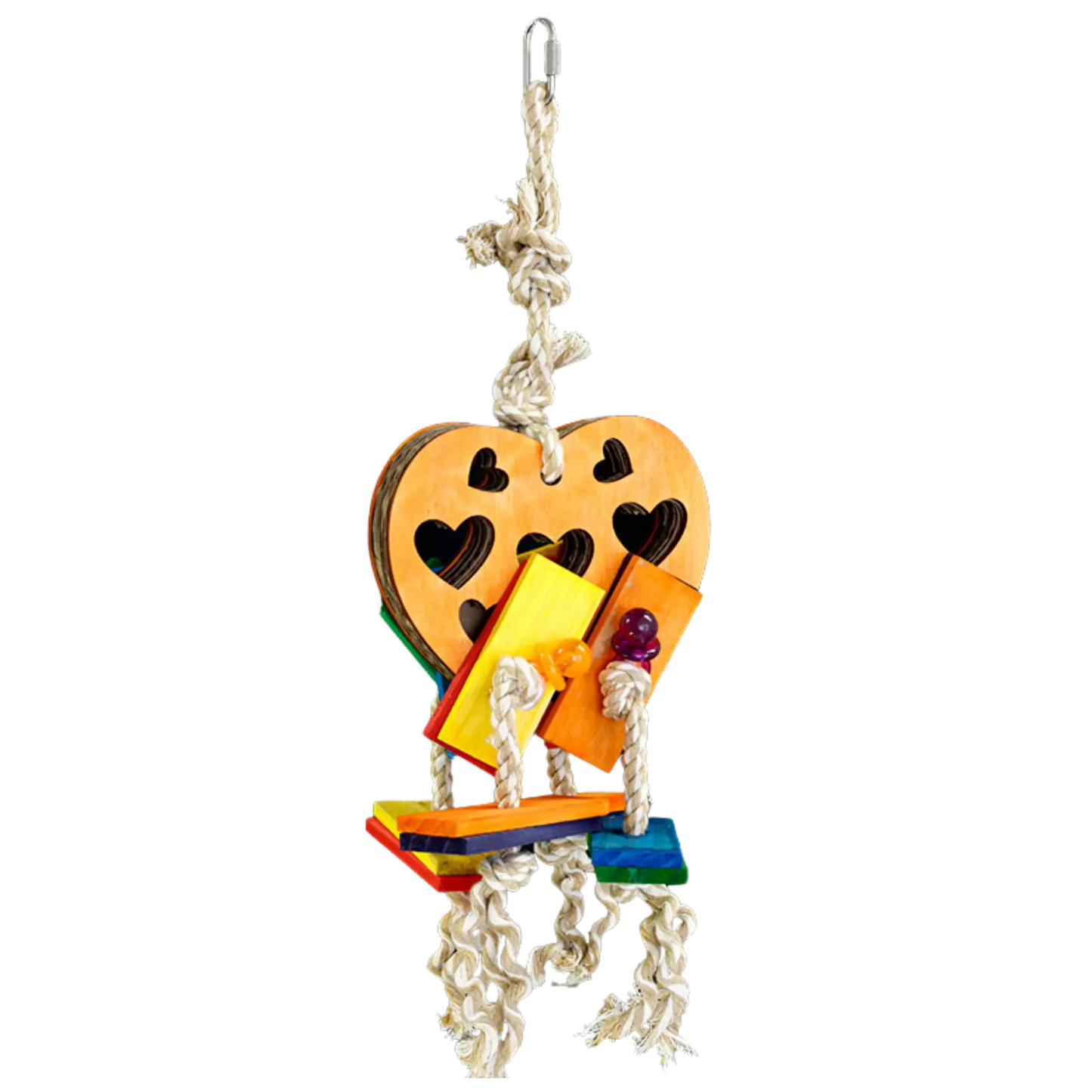 LARGE CARDBOARD HEART BIRD TOY