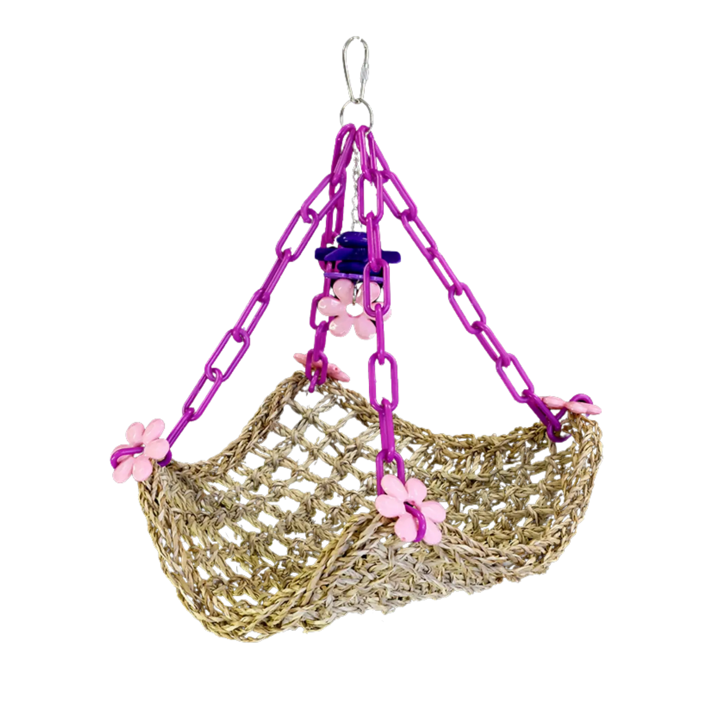 Large Hanging Mat with Flowers Bird Toy Lou Lou Bells Bird Toys