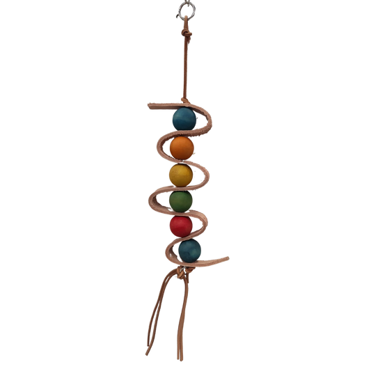 Leather Wave Bird Toy Lou Lou Bells Bird Toys